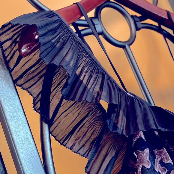 STEVIE MAY ASOS Velvet Applique Mesh Mini Dress - Picture 5 of 13